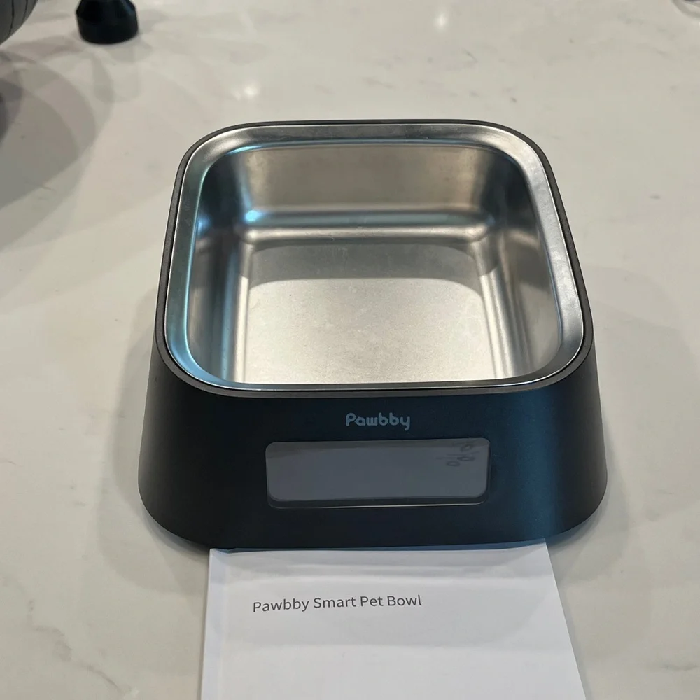 Pawbby Pet Bowl - Black and Silver